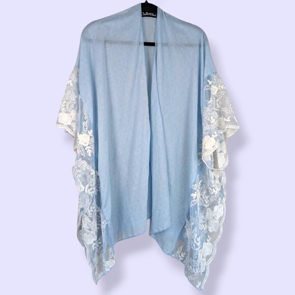 Cherie Bliss Blue Woven Cover-Up - Picture 5 of 9